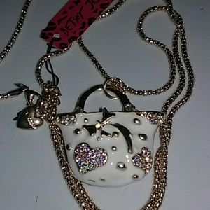 Purse charm and sweater neclace